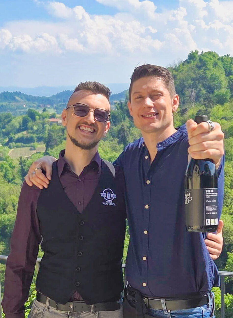 Ale insieme ad Adriano della Cantina Bajaj